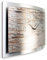 Kreative Feder 3D Designer-Wanduhr Stein in modernem Metallic-Design; leise Funkuhr mit glänzendem Motiv wahlweise in Zwei Größen (Stein, 50x30cm; leises Funkuhrwerk)