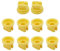 MroMax Flat Fan Spray Tip, 110 Degree Plastic Nozzle 0.2mm Aperture for Backpack Sprayer and Garden Spray - 10pcs (Yellow)