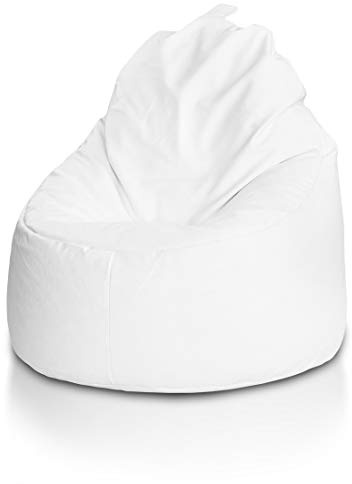 Ecopuf Yoko Sitzsack - Outdoor und Indoor Beanbag aus Kunstleder mit Anti-Verlust Reißverschluss
