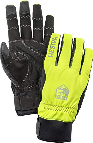 Hestra Ergo Grip langer Fahrradhandschuh – 5-Finger Handschuh für Mountainbike – Gelb/Schwarz – 7