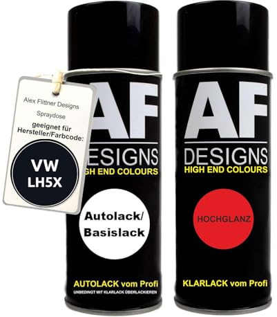Alex Flittner Designs Spraydose für VW Night Blue Metallic LH5X Basislack | Spraydose für VW Night Blue Metallic LH5X Basislack – Ausführung und Lieferumfang gemäß gewählter Angebotsvariante