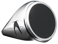 K JEWELS - Black Ring Damen Herren Ring 925 Silber rhodiniert Emaille Bold Line Made in Italy