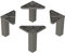 Iconico Home QBE Hohe Füße, Eingang, Wohnzimmer, Schlafzimmer, Jugendzimmer, Arbeitszimmer, Höhe 100 mm, dunkelgrau