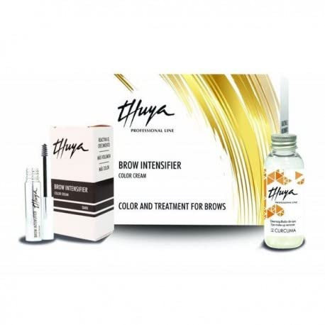 THUYA BROW INTENSIFIER COLOR CREAM DARK + DESMAQUILLADOR CÚRCUMA SET REGALO