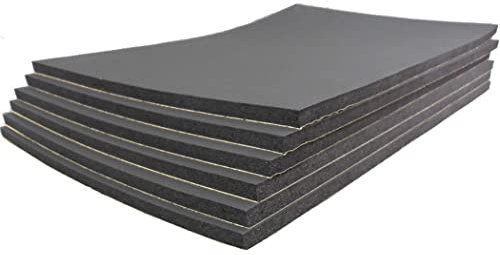 ZESLIV Aislante Térmico Insonorizante Forro Papel Adhesivo para Coche 6 Piezas 50cmx30cm (3mm de Grosor) insonorizantes para automóviles Espuma Aislante Acústico Insonorización para Coche
