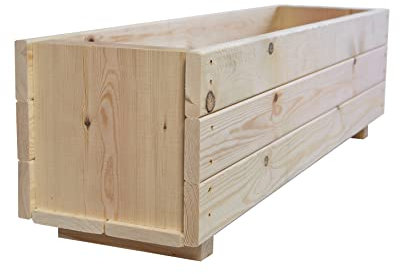 RUDDINGS WOOD Wooden Garden Planter Trough Pot Basket Raised Patio Outdoor Timber Long Flower Plant Rectangular Large Planter Boxes Unstained