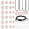 PH PandaHall 24pcs 4 Sizes Spiral Bead Cages Pendants Stone Holder Necklace Cage 24 Strands 17 Inch Black Leather Necklace Cord 50pcs 6mm Open Jump Ring Rock Tumbler Jewelry Making, Rose Gold