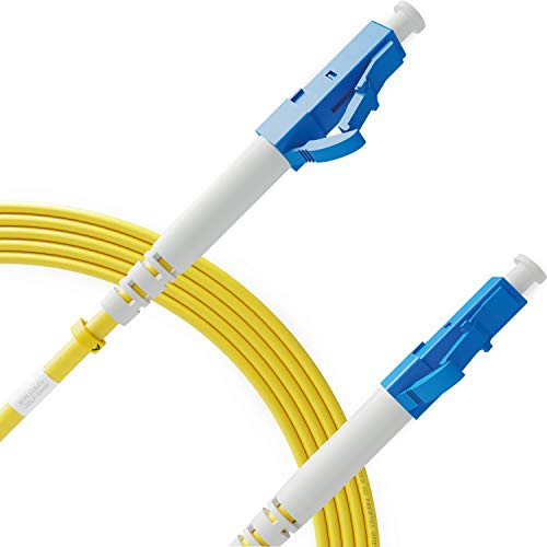 BEYONDTECH Cable de fibra óptica LC a LC OS1 Monomodo Simplex (10 Metros) - Latiguillo Simple Fibra Óptica UPC/UPC - 9/125 (LSZH)