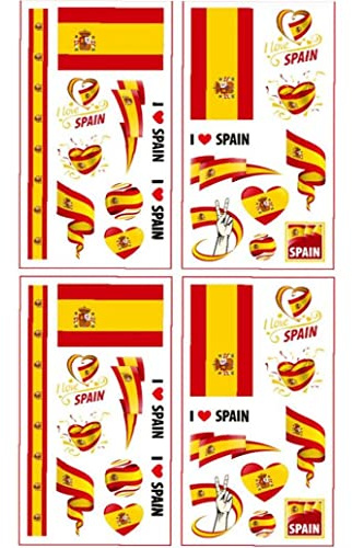 Weltmeisterschaft Temporärer Tattoo Aufkleber Spanien Flagge Tattoo Aufkleber Weltmeister Fußball Party Gefälligkeiten Für Kindergeburtstagsfeier Und Festival