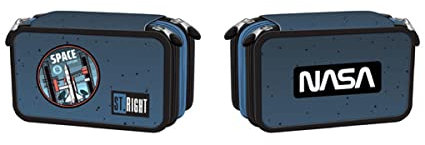 ST.RIGHT Space Moon PC05 Mäppchen, Blue, 19 x 13 x 7 cm