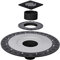 Fibetter Kit de drenaje de suelo de ducha, rejilla de acero inoxidable de 4 pulgadas, brida central ABS incluida para Schluter Systems Kerdi Drenaje - negro mate