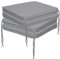 Brillars Cushion Outdoor Seating Non-Slip Garden Patio Chair Cushions Indoor Furniture Seat Pads With Ties, Water Resistant Zip Cover (16x16x2) 40x40x5cm (Grey, Pack of 4)