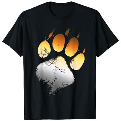 Bear Gay Pride by Content Design Studio - Herren T-Shirt - Schwarz - Small - Kurzarm - Klassische Passform - Bärengemeinschaft-Paw-Bear-Flaggenfarben-Design