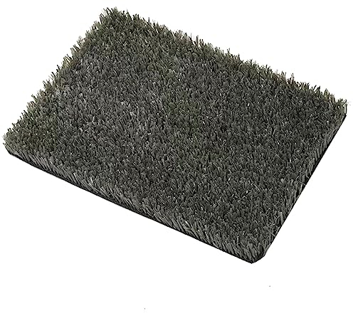 LOOQS Teppich-Kunstrasen, grau, 15 mm Florhöhe, hohe Dichte, Haltbarkeit, realistischer Haustier-Hunderasen (Size : 2x4m)