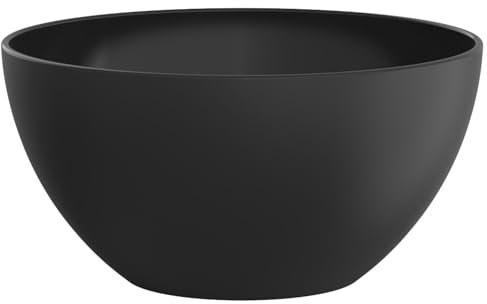 Rotho Eco Caruba Bol à salade 0,45 l en plastique solide Idéal à emporter Finition de qualité supérieure Noir