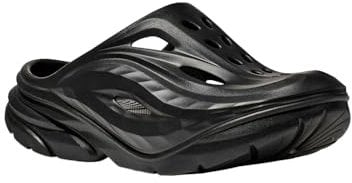 HOKA Unisex Ora Recovery Mule Slide Sandal, Black/Black, 9 UK