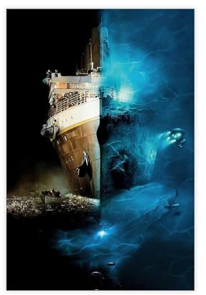 AmAzwi Filmposter Titanic 4, Leinwand-Poster, Wandkunst, Dekordruck, Bild, Gemälde für Wohnzimmer, Schlafzimmer, Dekoration, ungerahmt: 20 x 30 cm
