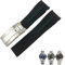 FFHAO 21mm Silikon Gummi Uhr Band Ersatz für Rolex DEEPSEA Sea-Dweller 126660 Blau Schwarz Tauchen Sport Strap Kostenlose Werkzeuge, 20 mm, Achat