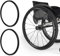 GImLy Rollstuhl Greifreifen Abdeckungen 22/24 Zoll rutschfest Und Verschleißfest Silikon Handschubabdeckung Hinterrad Sportrollstuhlabdeckung Greifring Schutzabdeckung,H,24inch.
