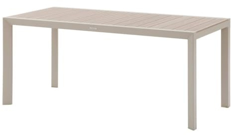 Hespéride - Gartentisch Evasion holzoptik leinen & ton 6 plätze Lates aus Aluminium