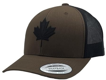 TP THE PRIDE Canada Hat Premium 3D Patch Trucker Hat Snapback Cap Teilweise Made in USA mit Importware, Ca6606cotbk-bkmaple, Einheitsgr��e