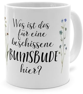 printplanet® - Tasse mit Spruch „Bumsbude“ - Sprüchetasse, Kaffeebecher, Kaffeetasse mit Spruch - Farbe Weiß