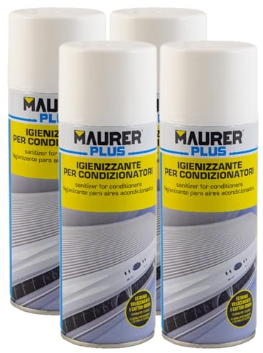 Igienizzante Spray per Condizionatori, Elimina Velocemente i Cattivi Odori 400ml (4 Bombolette)