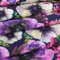 Stoff Meterware Blumen Amilia Dunkelblau French Terry - 1 Meter, Blüten, Floral, Bekleidung, Damen, Kinder, Mädchen, Kleid, Hose, Shirt, Hoodie, Rock, Deko