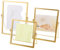 LOPYXBR 3 Stück Bilderrahmen Gold, 4/7/8 Zoll Bilderrahmen Glas, Gepresste Blumen Rahmen, Gepresste Blumen Glasrahmen, Glasbilderrahmen für Getrockneter, Blumen, Gemälde, Fotos