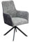 LC Home Esszimmerstuhl »Chicago« Webstoff/Microfaser braun Drehstuhl Armlehnstuhl Polsterstuhl Loungesessel Küchenstuhl (Anthrazit)