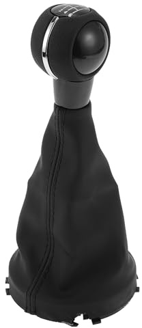 TUCKBOLD Pomo Palanca Cambios 6 Vel Para Mini Cooper F55 F56 14-21 1 Pc | Negro Y Blanco, Plástico E Imitación Cuero, 1 Pc, Para Interior Del Coche
