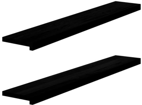 vidaXL Fensterbänke 2 Stk. Dunkelbraun 120x20x2 cm Massivholz Eiche, Fensterbrett, Holz Treppenstufe, Holz Fensterbrett, Fensterbank Eichenholz
