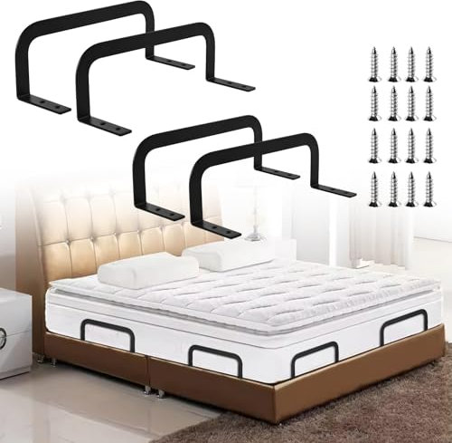 Matratzenhalter 4 Stück rutschfest Matratzenstabilisatoren Rutschfester Matratzenstopper,Anti-Rutsch-Stopper Matratzenbügel für Bettrahmen,Schraubbar,Matratzenhalter Gegen für 10–30 cm Große Matratzen
