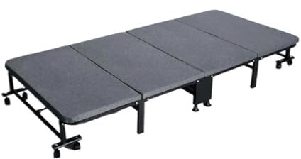 Tragbares Klappbett mit verstellbarem Kopfteil und 4-fachem Aufbewahrungsdesign, ideal für Büropausen