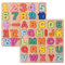 Wooden Jigsaw Puzzles for 2 3 4 Year Old Kids with 20-piece Numbers and 26-piece ABC Alphabet, Wooden Puzzles Toy Montessori Learning Educational Toysfor Children Girls Boys (Khaki)