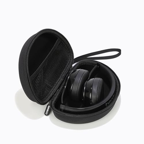 Ginsco Hard Shell Headphone Case for Beats Solo 4/Solo 3/Solo 2 Wireless Noise Cancelling Headphones, Foldable Portable Headphone Carrying Case for Travel (Black)