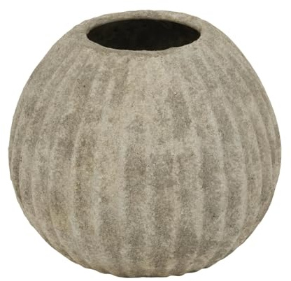 Hill Interiors Catania Round Vase (One Size) (Light Grey)