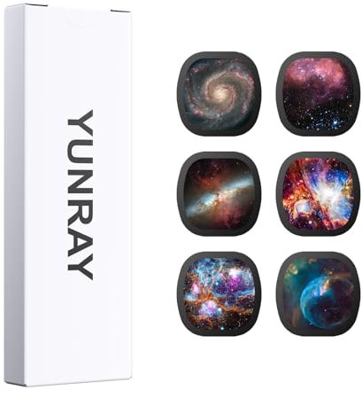 YUNRAY Galaxy Projector Disc Set, 6 Ultra HD Slides for Realistic Starry Sky & Nebula Projection, Compatible with Galaxy Projector Pro and Slot-Type Models (SKE-TKQ01 & BL-DQY02)