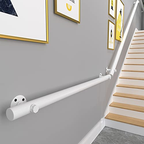 Rustic Wall Mounted Stair RailingIL Ladder Grab Bar for Porch & Loft Safe Round Corner Security Rail No Wooden Barriers Ideal for Home Safety & Style