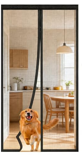 Mosquitera magnética para puerta de balcón, 90 x 210 cm Antimosquitos con Imanes, Cortinas Mosquiteras para Puertas con Imanes, Mosquitera Cortina Puerta Magnetica, para pue-rta de balcón, puer-ta de