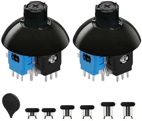 AKNES GuliKit Joystick TMR Regolabile 720° per Controller PS4 DualShock 4 | Deriva ridotta, Alta precisione, Lunga Durabilità, con 3 Paia di Cappucci per Levette di Diverse Altezze