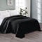 Exclusivo Mezcla Fleece Blanket Queen Size for Bed, Super Soft and Warm, All Season Use, Cozy, Plush, Lightweight, 230x230 CM, Black