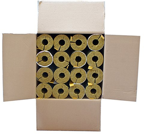 Austroflex Karton 11m Steinwolle Rohrschale alukaschiert 48 mm x 30 mm 1 1/2 Zoll Mineralwolle Rohrisolierung Astratherm Steinwolle-Rohrschalen