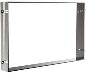 emco Einbaurahmen für Badezimmerspiegelschrank PRIME (123 cm Breite), Rahmen für hochwertigen Lichtspiegelschrank als Unterputz-Modell, zum passgenauen und sicheren Einbau