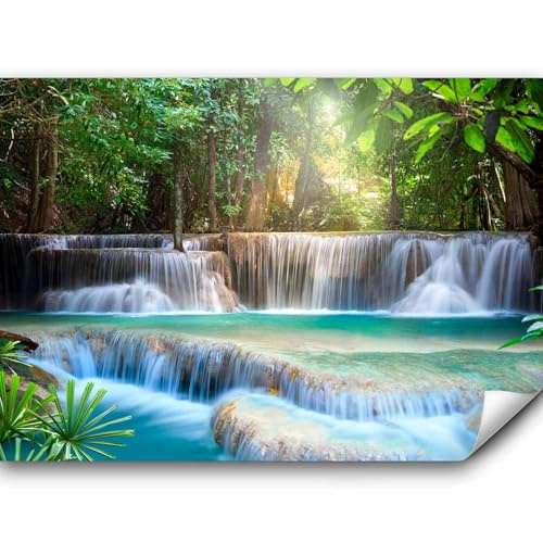 murando - Fototapete selbstklebend Wasserfall Landschaft, Schlafzimmer | Selbstklebend ohne Kleister, Full HD Druck, ideal fürs Wohn- oder Schlafzimmer, schnelle Montage, lichtbeständig, geruchsfrei