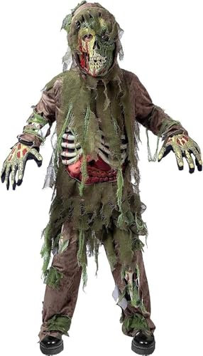 Spooktacular Creations Swamp Deluxe Skeleton Living Dead Zombie Disfraz para Halloween Kids Monster Rol de rol (pequeño (5-7 años))