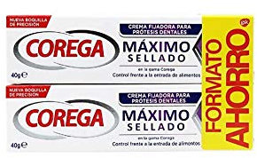 Corega crema fijadora Máximo sellado. DUPLO 2 UNID X 40 G (1 DUPLO)