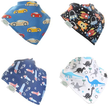 Ziggle - Bandana Dribble Bibs - Cotton Front Baby Bibs Newborn to 24 Months - Newborn baby Gifts - Boysterous