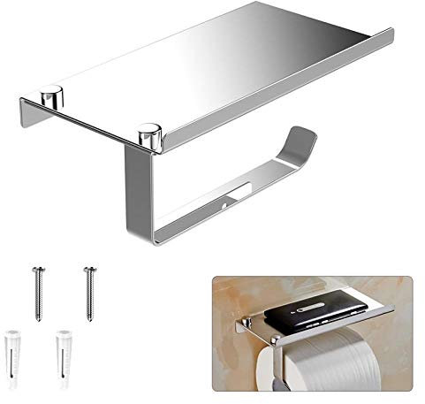 SlimpleStudio Toilettenpapierhalter Edelstahl Toilettenrollenpapier Handtuchhalter Regal Rack-Wandhalter for Badezimmer Flowerpot Wipes Key Brillen Klopapierhalter