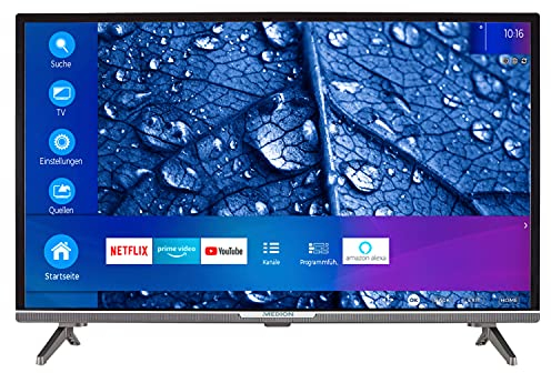 MEDION P13204 (MD 31403) 80 cm (32 Zoll) Full HD Fernseher (Smart-TV, HDR, Netflix, Prime Video, WLAN, PVR, Bluetooth, HD Triple Tuner, CI+)